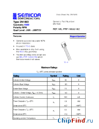 Datasheet 2N1893 manufacturer Semicoa